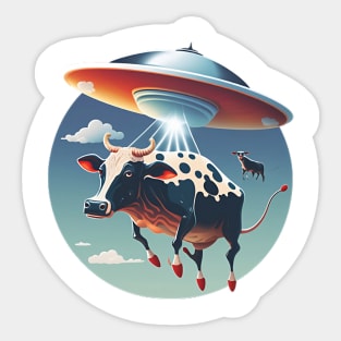 Cow-napped: When Aliens Take Farm Animals Sticker